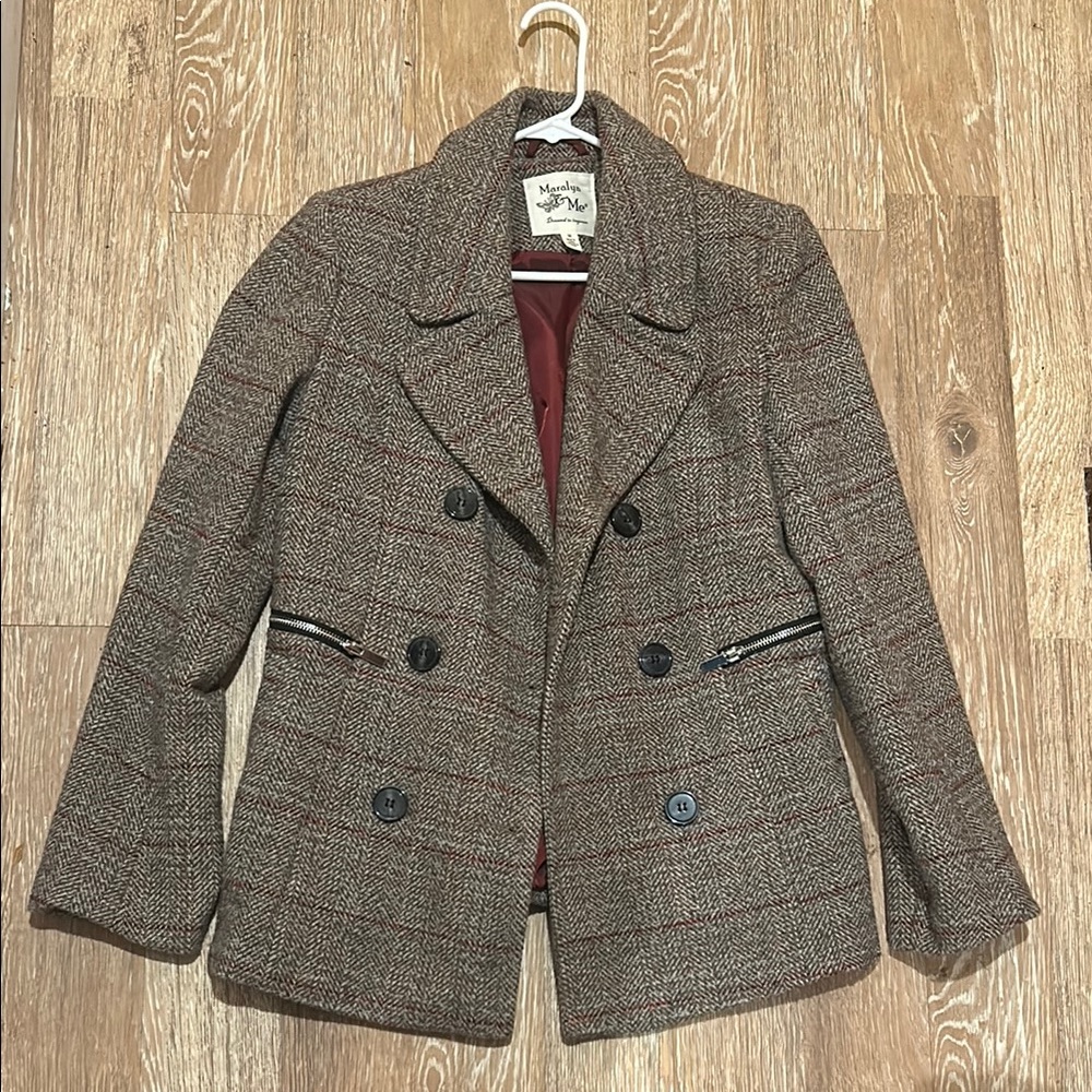 Brown Plaid Women's Jacket